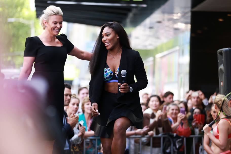 Melbourne, Serena Williams ospite a una sfilata del brand di intimo Berlei di cui  testimonial (Olycom)
